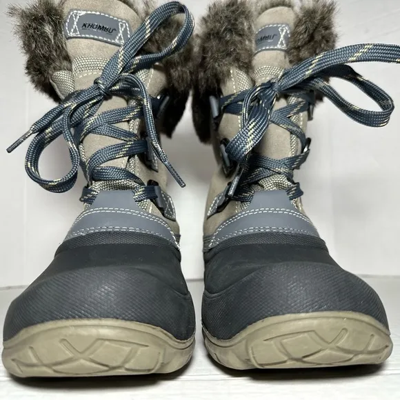 KHOMBU | Leather &amp; Faux Fur Slope Thermolite Terrain Winter Snow Boot | Size 8