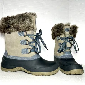KHOMBU | Leather &amp; Faux Fur Slope Thermolite Terrain Winter Snow Boot | Size 8