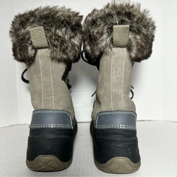 KHOMBU | Leather &amp; Faux Fur Slope Thermolite Terrain Winter Snow Boot | Size 8