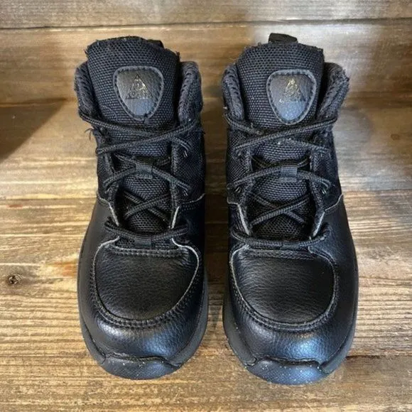 Kids Childrens Nike Air Manoa ACG Black Leather Hiking Ankle Boots Size 10 C GUC