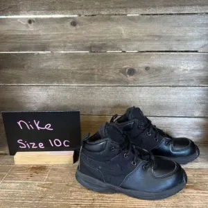 Kids Childrens Nike Air Manoa ACG Black Leather Hiking Ankle Boots Size 10 C GUC