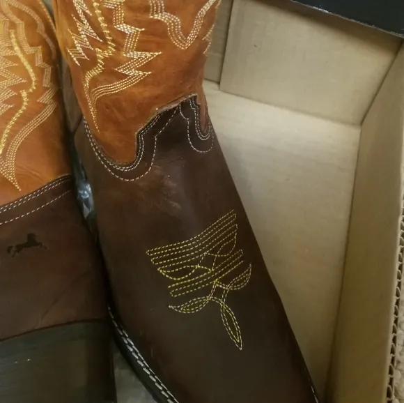 Kids Leather Cowboy Boots