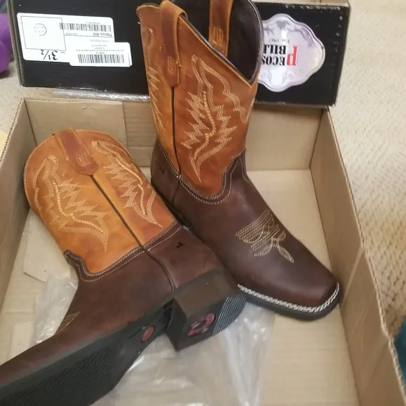 Kids Leather Cowboy Boots