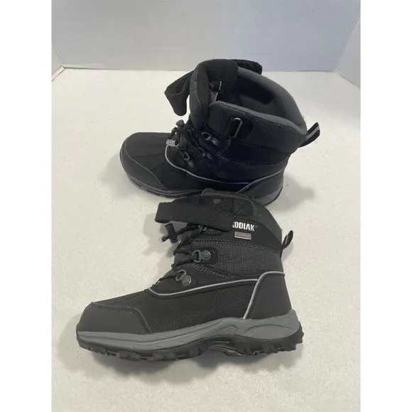 Kodiak Boys Kids Mason Winter Snow Boots Size 2 Mid-Calf Waterproof Insulated