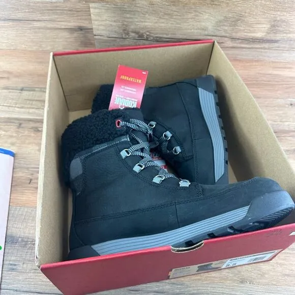 Kodiak women's winter Rosseau Black lace up boots Size 9.5 US waterproof