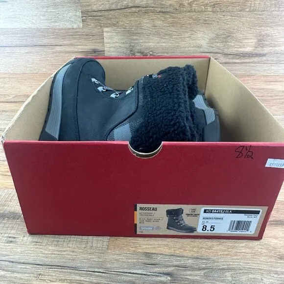 Kodiak women's winter Rosseau Black lace up boots Size 9.5 US waterproof