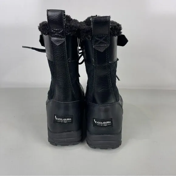 Koolaburra by UGG Imree Black Moto Waterproof Winter Snow Boots Women's Size 9