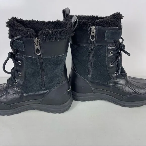 Koolaburra by UGG Imree Black Moto Waterproof Winter Snow Boots Women's Size 9