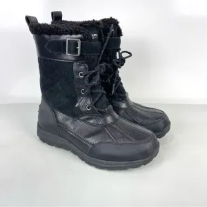Koolaburra by UGG Imree Black Moto Waterproof Winter Snow Boots Women's Size 9