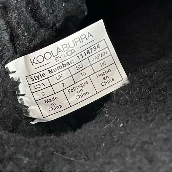 Koolaburra by UGG Imree Black Moto Waterproof Winter Snow Boots Women's Size 9
