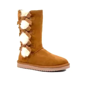 Koolaburra by UGG Victoria Chestnut Bowtie Tall Womens Winter Boots Size 11