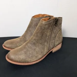 Kork ease boots Riley Rust sz 7 suede leather ankle short heel comfy western