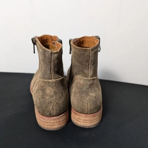 Kork ease boots Riley Rust sz 7 suede leather ankle short heel comfy western