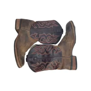 Laredo Lodi Stockman Mens Sz 10D Brown Leather Westen Boots Ranch Biker