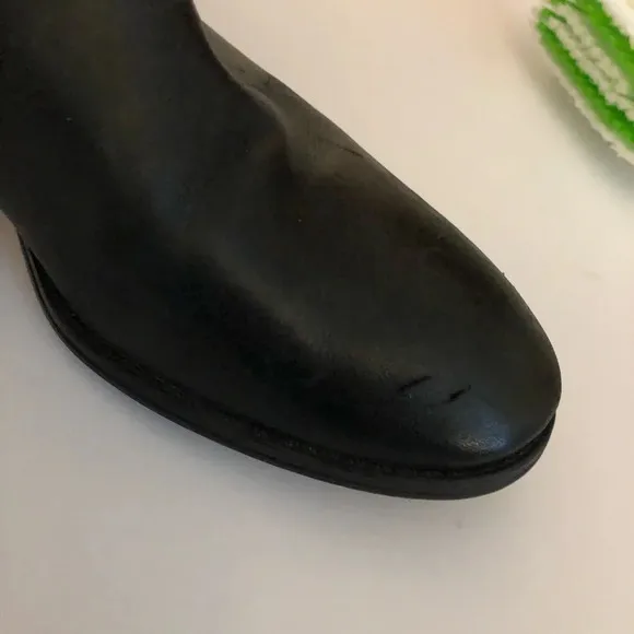 Lauren Ralph Lauren 7B Two Tone Brown and Black Leather Riding Boots Womens