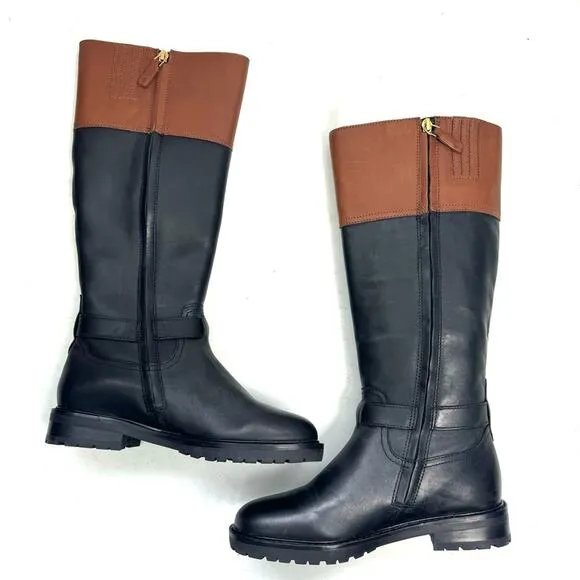 Lauren Ralph Lauren Everly Leather Riding Boots Size 6