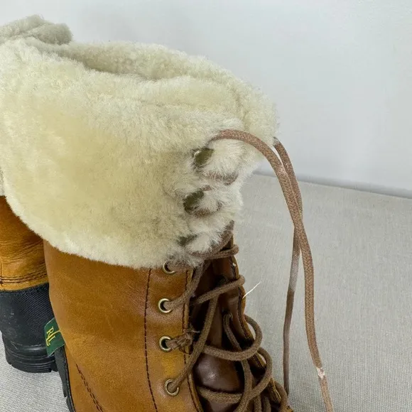 Lauren Ralph Lauren Quinta Leather Shearling boots
