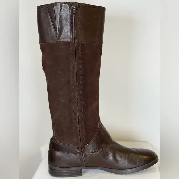 Lauren Ralph Lauren ‘Sulita’ Tall Riding Boots Leather and Suede Womens Size 10M