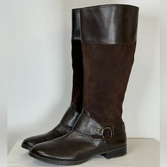 Lauren Ralph Lauren ‘Sulita’ Tall Riding Boots Leather and Suede Womens Size 10M