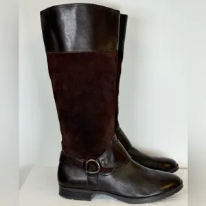 Lauren Ralph Lauren ‘Sulita’ Tall Riding Boots Leather and Suede Womens Size 10M