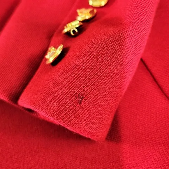 Lauren Ralph Lauren Vintage Scarlet Red Equestrian Riding Jacket Size 2 Petite