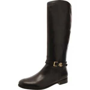 Lauren Ralph Lauren Womens Brooke Tall Black Riding Knee-High Boots Shoes NWOB
