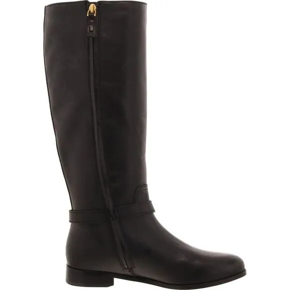 Lauren Ralph Lauren Womens Brooke Tall Black Riding Knee-High Boots Shoes NWOB