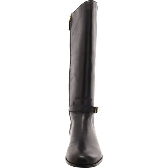 Lauren Ralph Lauren Womens Brooke Tall Black Riding Knee-High Boots Shoes NWOB