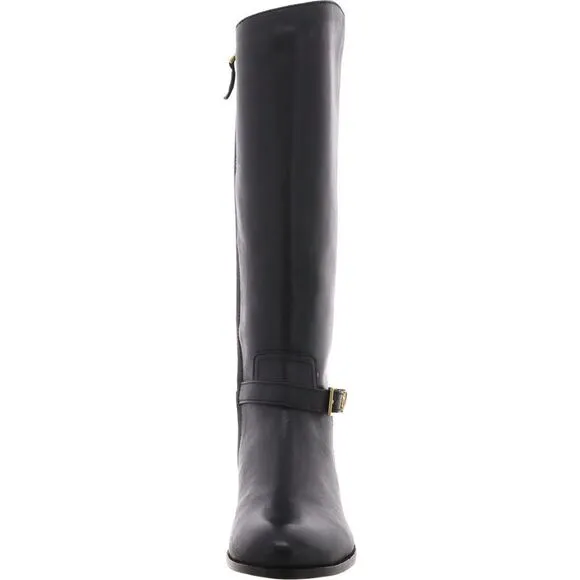 Lauren Ralph Lauren Womens Brooke Tall Black Riding Knee-High Boots Shoes NWOB