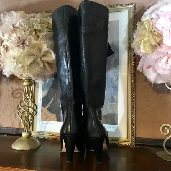 LAVORAZIONE ARTIGIANA HANDCRAFTED ITALIAN BLACK LEATHER BOOTS WITH BOW (7)