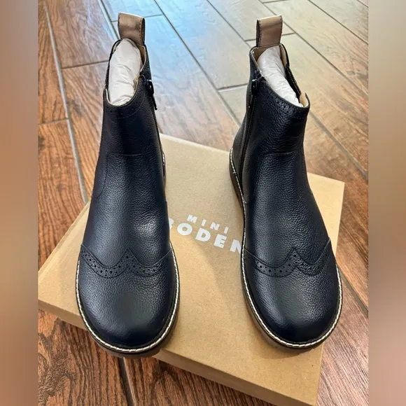 Leather Chelsea Boots - College Navy Floral