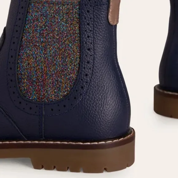 Leather Chelsea Boots - College Navy Floral