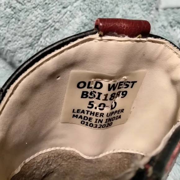 Leather infant Texan boots