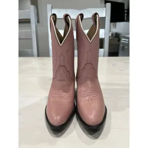 Leather pink pocono western child Boots size‎ 9.5