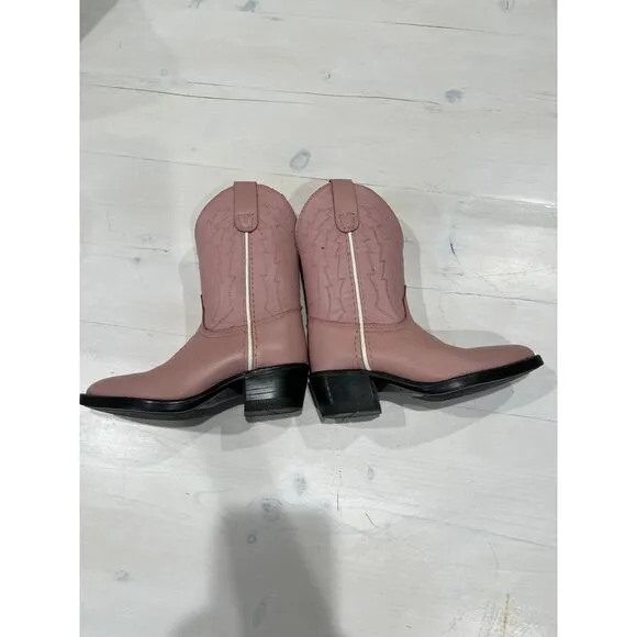 Leather pink pocono western child Boots size‎ 9.5