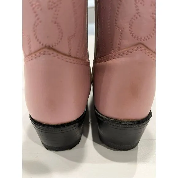 Leather pink pocono western child Boots size‎ 9.5