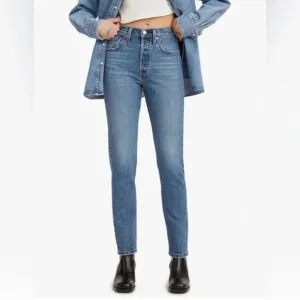 LEVI’S 501’s Women’s Jeans Button Fly Med Stone Wash High Rise Size 25