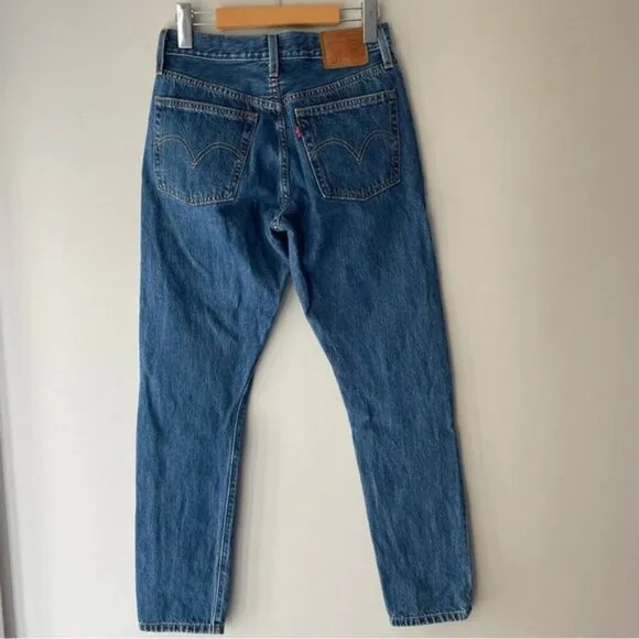 LEVI’S 501’s Women’s Jeans Button Fly Med Stone Wash High Rise Size 25