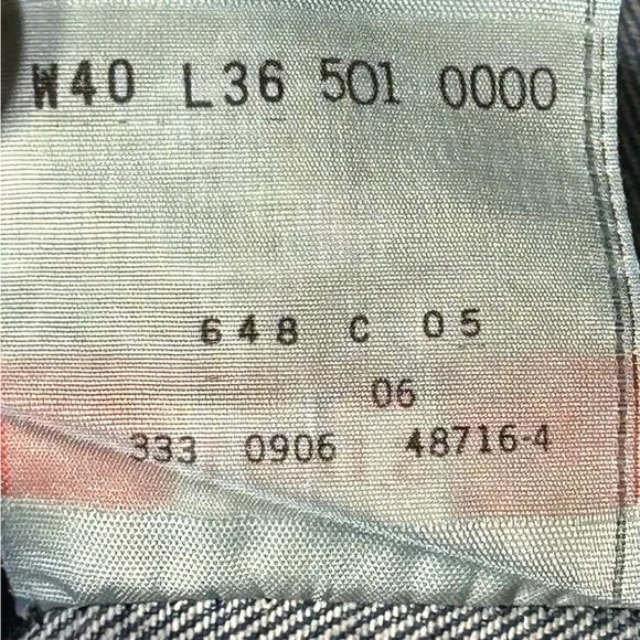 Levi's Vintage 501xx Denim Jeans 40 x 36