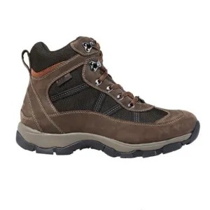 LL Bean Men Brown Suede Hiking Snow Boots with Arctic Grip, Mid Lace-Up, Size 11