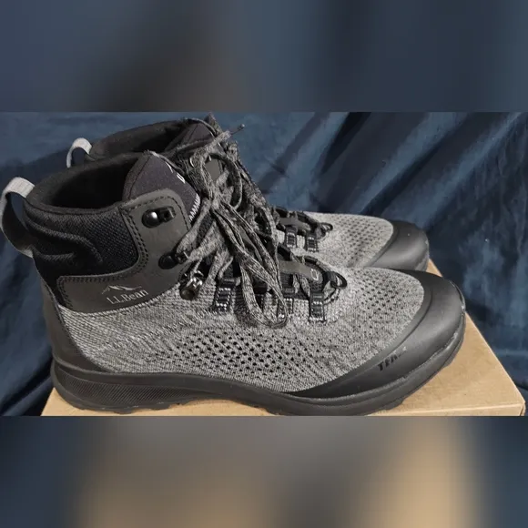 L.L. Bean Men's Elevation Insulated Hiking Boots Black Grey Size 11 New No Box