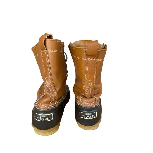L.L. Bean Mens Brown Made In Maine The Original L.L. Bean Hunting Boots Size 9M