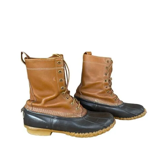 L.L. Bean Mens Brown Made In Maine The Original L.L. Bean Hunting Boots Size 9M