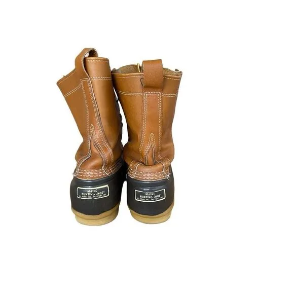 L.L. Bean Mens Brown Made In Maine The Original L.L. Bean Hunting Boots Size 9M