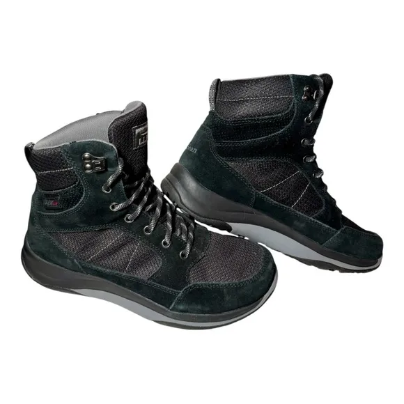 LL BEAN Trail Tek 2.5 Mid Lace Boots Waterproof Insulated Black Men’s 7 Wide