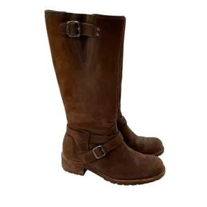 L.L. Bean Women's Leather Tall Heeled Riding Boots Brown 7.5W