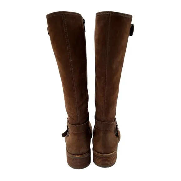 L.L. Bean Women's Leather Tall Heeled Riding Boots Brown 7.5W