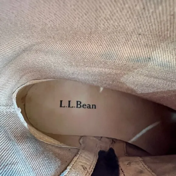 L.L. Bean Women's Leather Tall Heeled Riding Boots Brown 7.5W