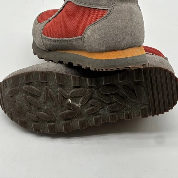 LLBean Kids Katahdin Waterproof Hiking Boots Size 4 Gray Red