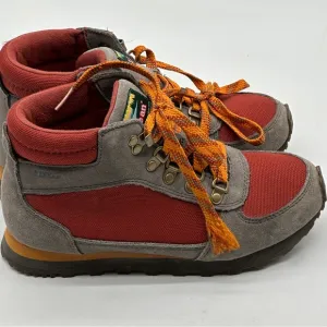LLBean Kids Katahdin Waterproof Hiking Boots Size 4 Gray Red